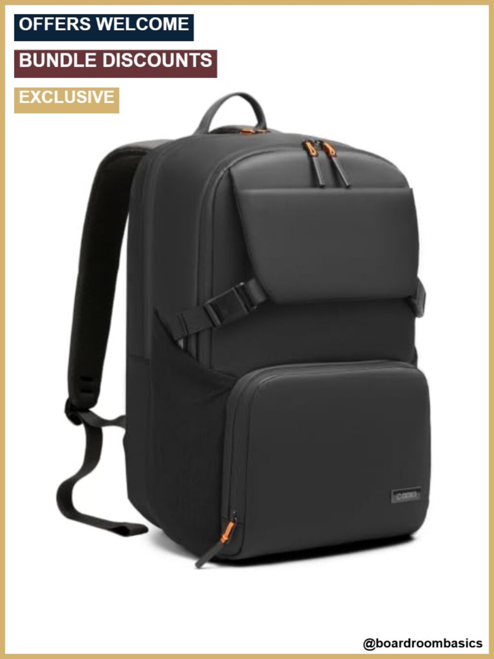 Business Commuter Backpack for Men Fits 17 Inch Laptop Water Resistant 1680D